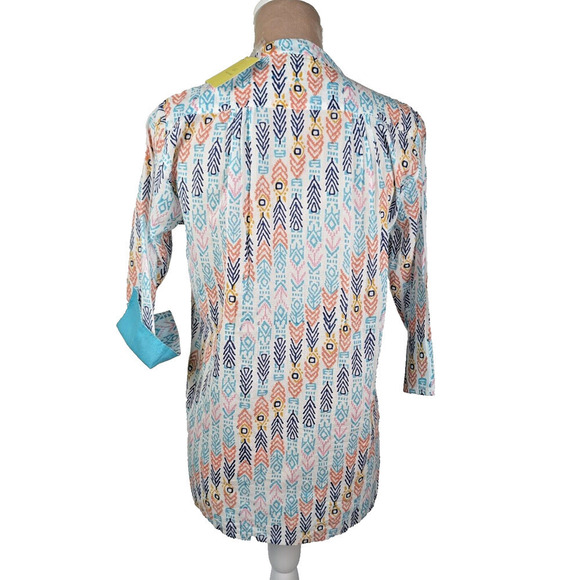 Roberta Roller Rabbit Arles Shirt TUNIC Blue White XS top NWT - Picture 4 of 12